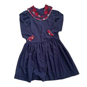 Vintage Polly Flinders Floral Collar Modest Dress USA 8